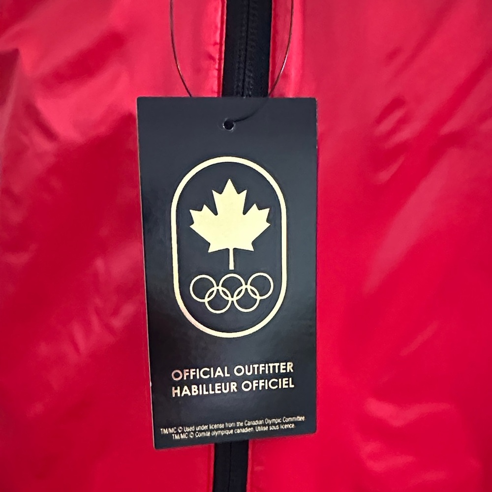 New Hudson’s Bay HBC Red man Jacket windbreaker coat white Olympic - Picture 5 of 5